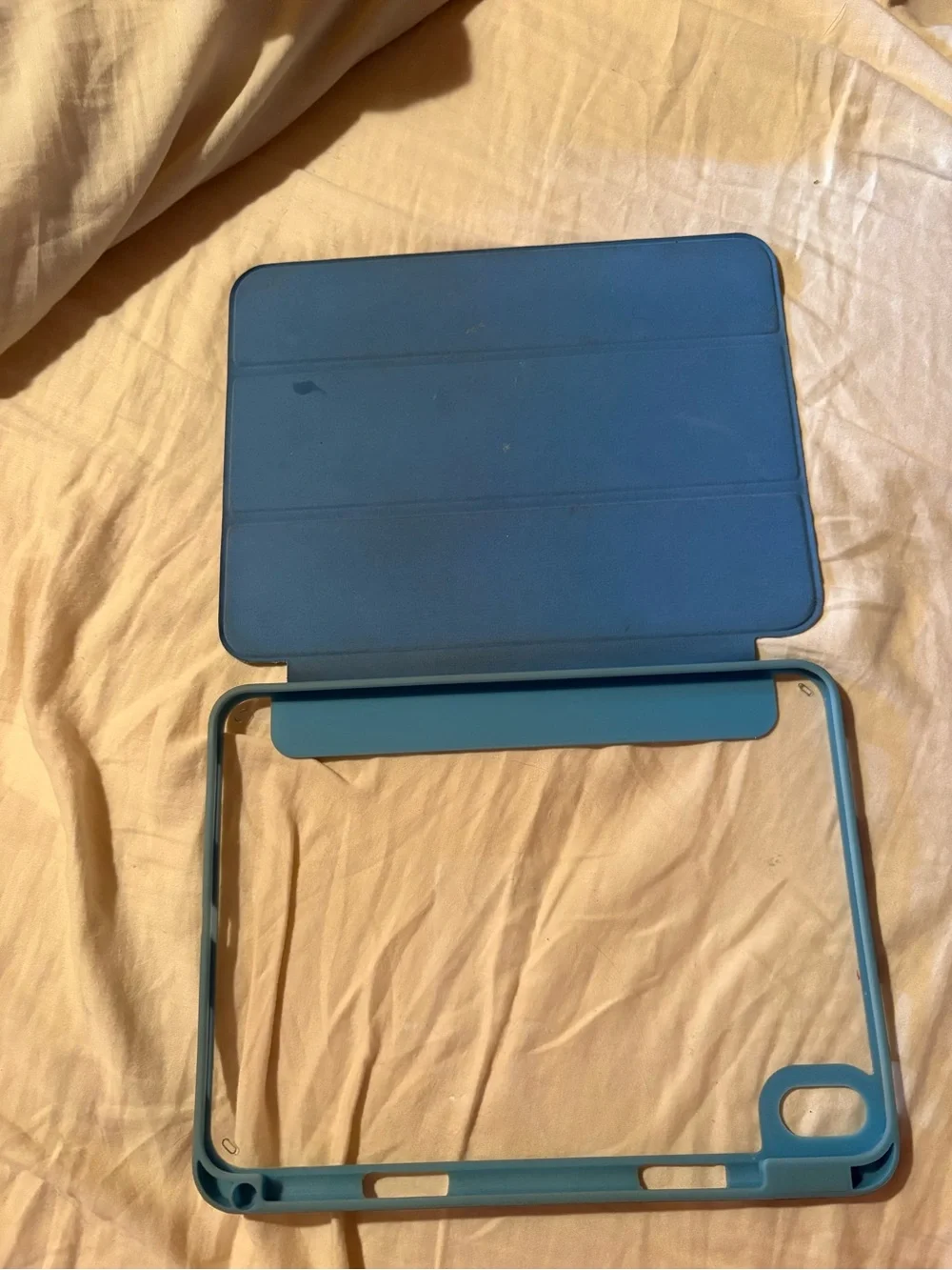 Clear Back Shockproof TPU iPad Case - Sky Blue